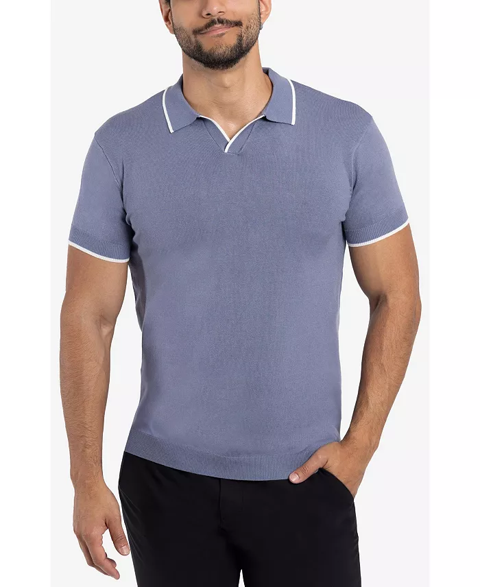 Men's Collar V-Neck Polo Sweater - thumbnail 6