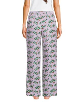 Women's Flannel Wide Leg Sleep Pants