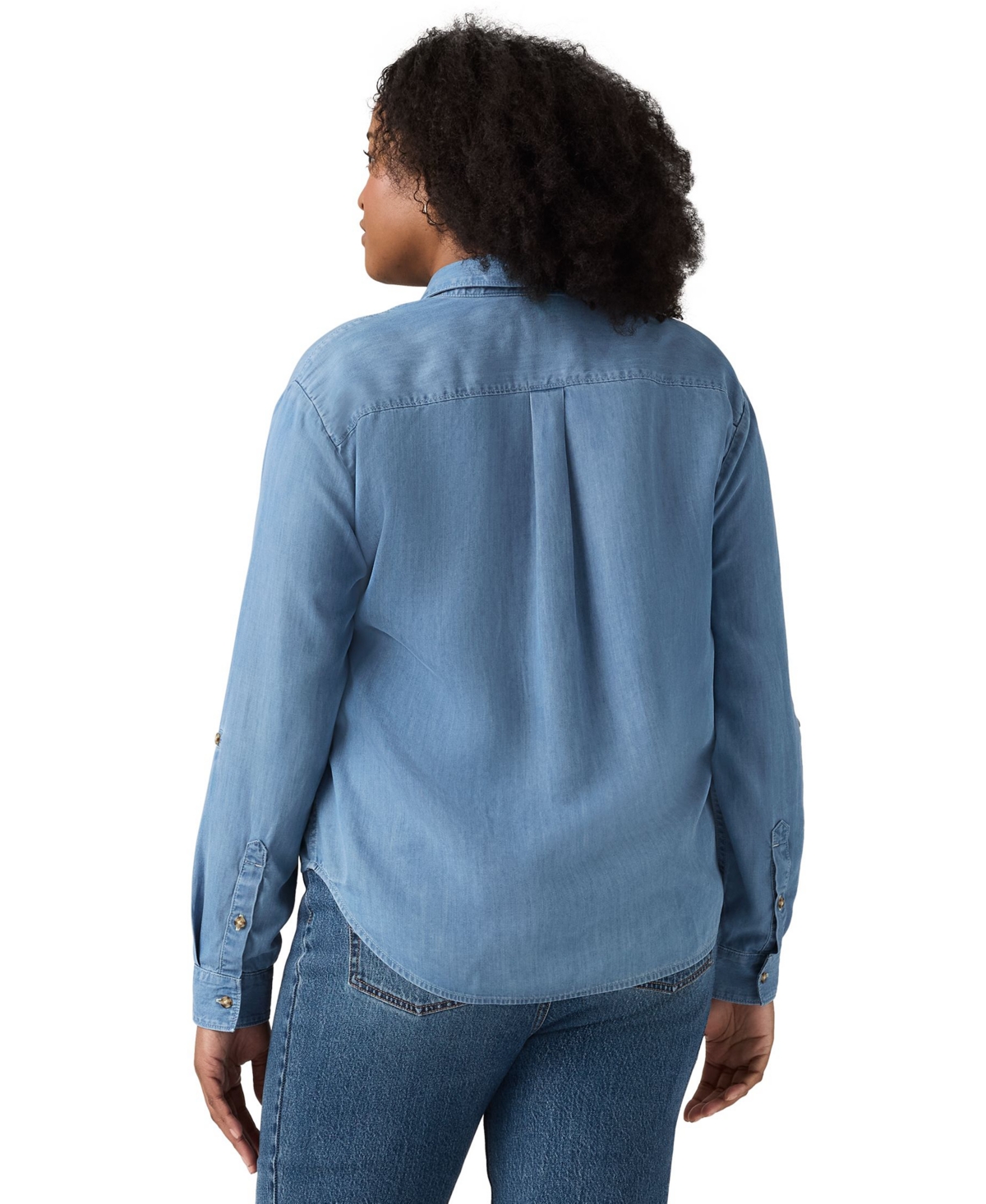 Levi's Plus Size Long Sleeve Darlene Shirt In Blue