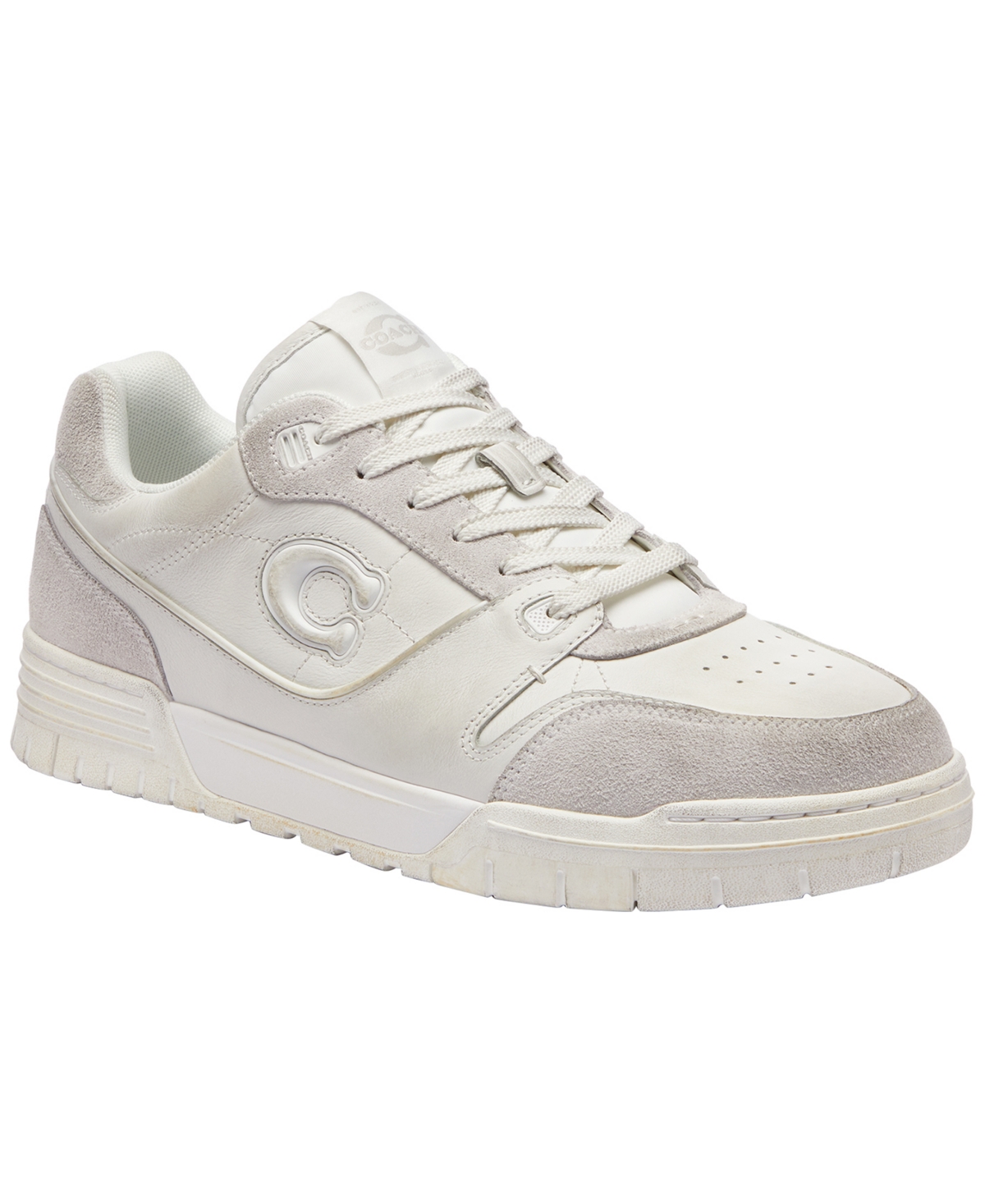 Coach Men's Soho Classic Round Toe Sneakers - Glacier White