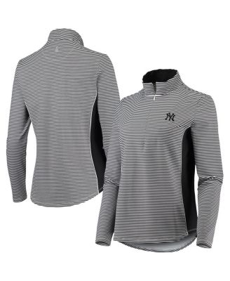 Tommy Bahama - Women's Black New York Yankees Aubrey Stripe Block IslandZone Half-Zip Jacket