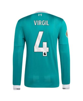 Men's Virgil van Dijk Green Liverpool 2025/26 Third Authentic Long Sleeve Player Jersey