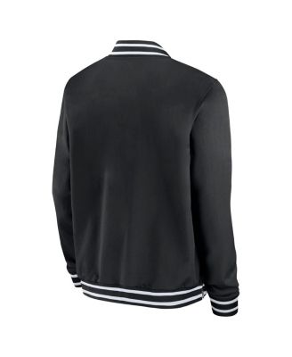 Men's Black Full-Zip Bomber Jacket