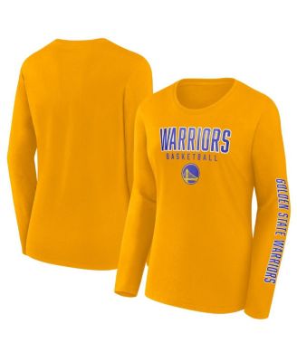 Fanatics - Women's Gold Golden State Warriors Top Baller Long Sleeve T-Shirt