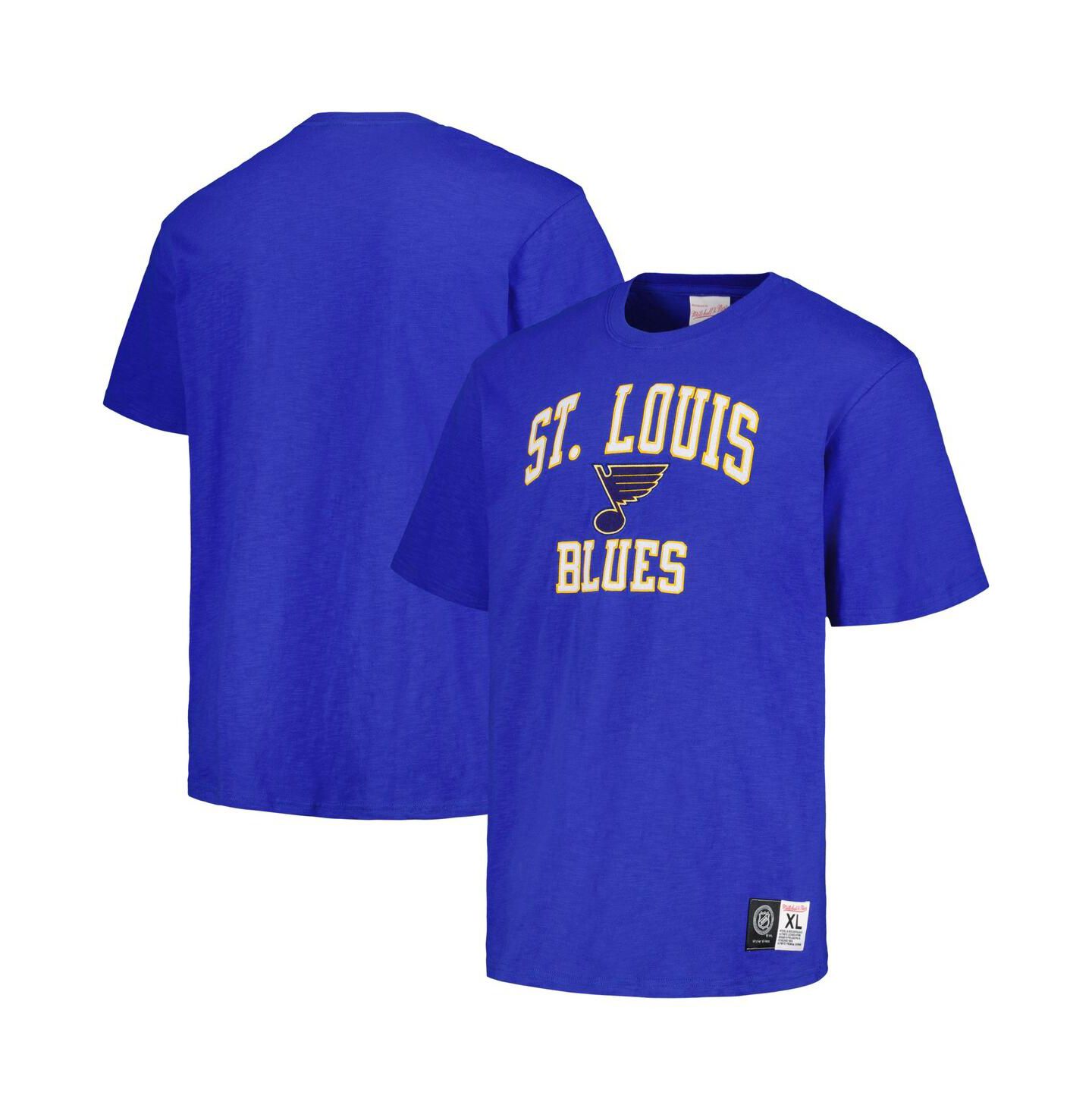 Мужская футболка Mitchell & Ness Blue St. Louis Blues Legendary Slub — фото 1