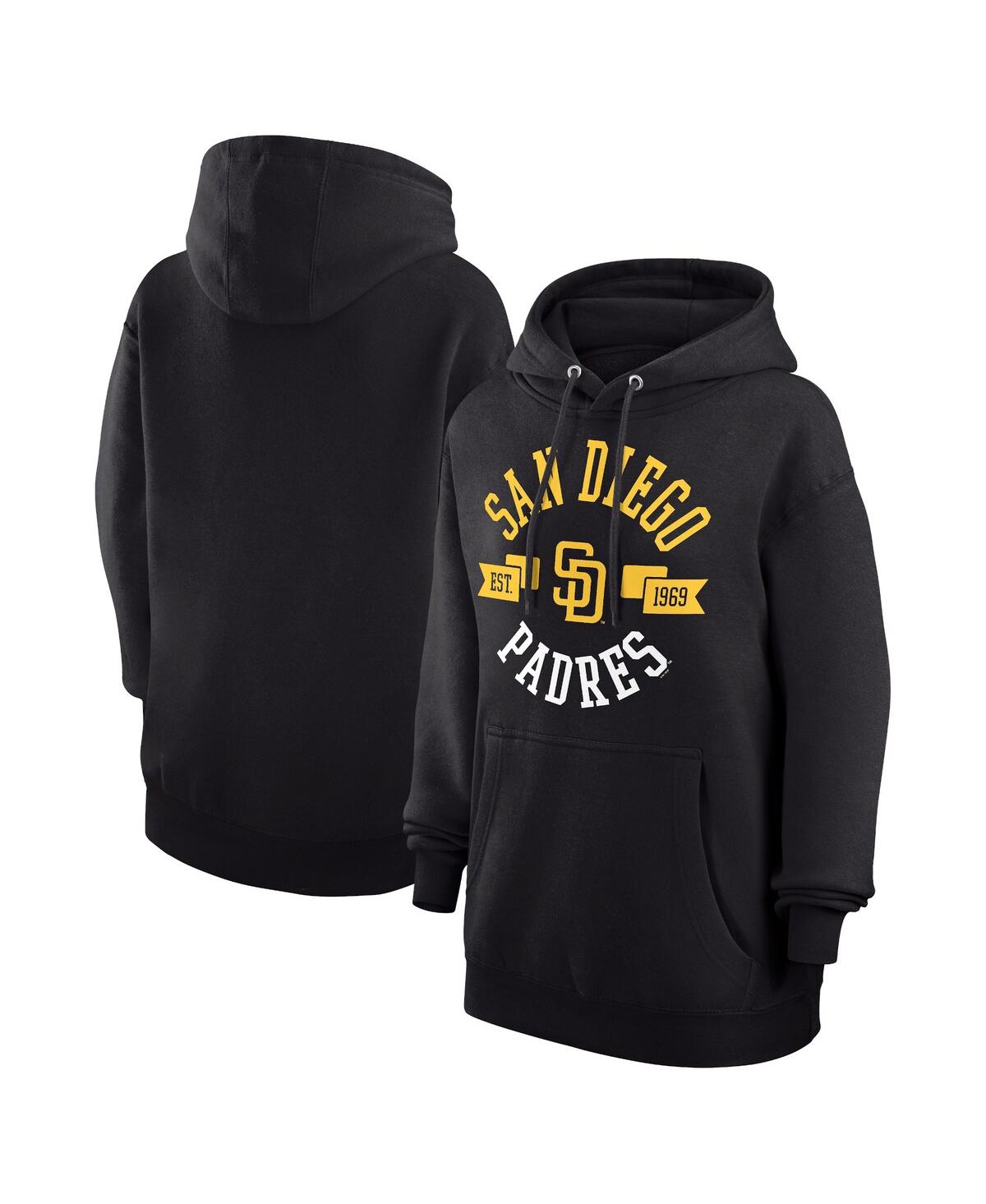 G-iii 4her By Carl Banks Women's Black San Diego Padres City Graphic Pullover Hoodie In Black
