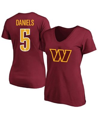 Fanatics - Women's Jayden Daniels Burgundy Washington Commanders Plus Size Name Number T-Shirt