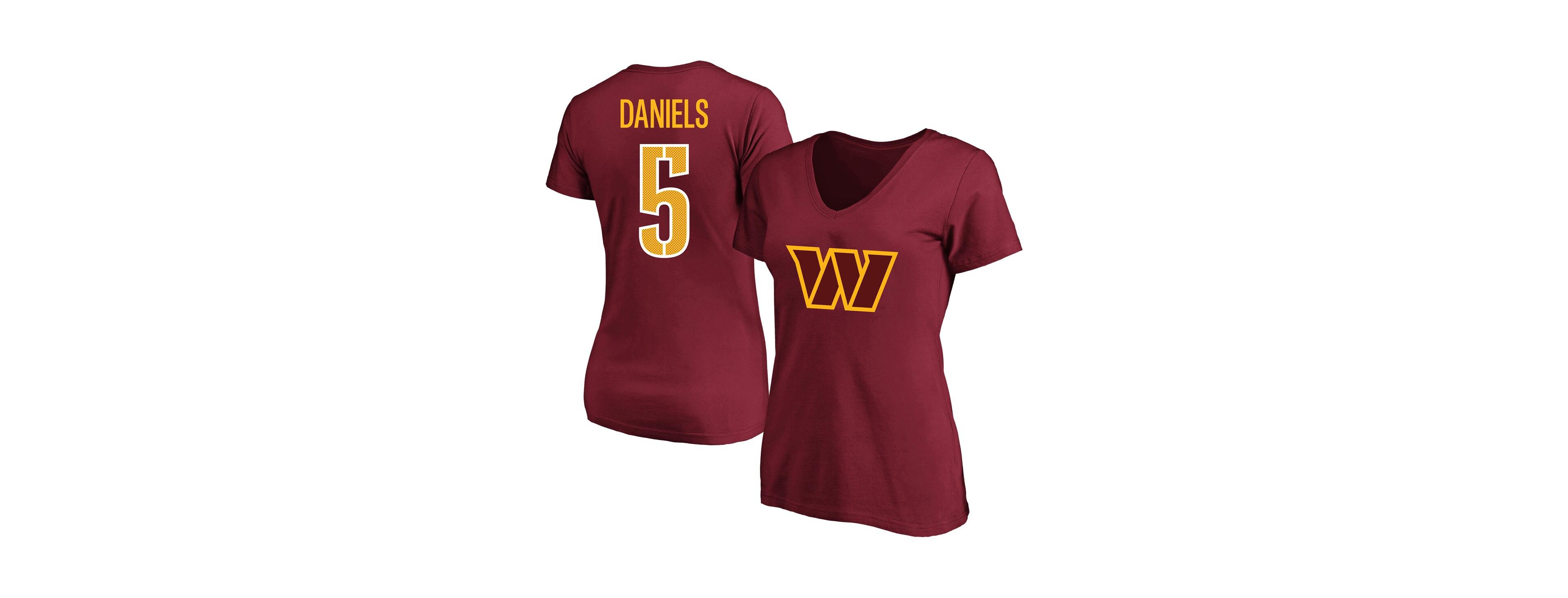 Fanatics Women's Jayden Daniels Burgundy Washington Commanders Plus Name Number T-Shirt