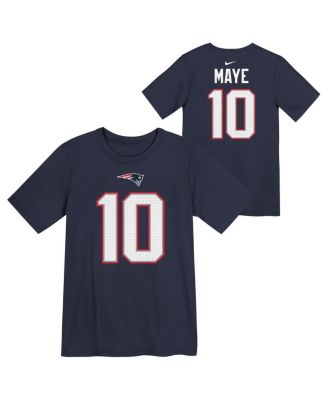 Nike - Preschool Drake Maye Navy New England Patriots Player Name Number T-Shirt