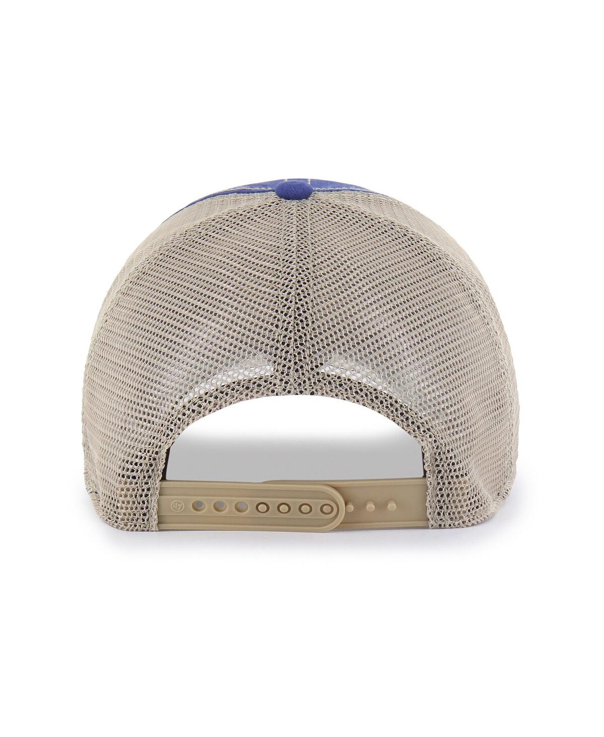 '47 Brand Men's Blue/Tan Dallas Mavericks Wabash Patch Clean Up Adjustable Hat