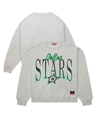Mitchell & Ness - Women's Heather Gray Dallas Stars Hockey Night Sweatshirt