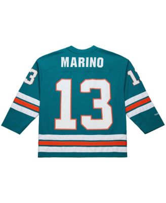 Men's Dan Marino Aqua Miami Dolphins Maxxed Out Fashion Hockey Jersey