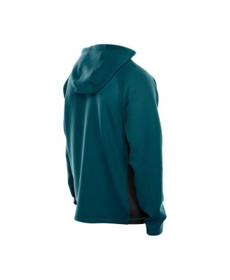 Men's Midnight Green Philadelphia Eagles Combine Authentic Raglan Scuba Full-Zip Hoodie