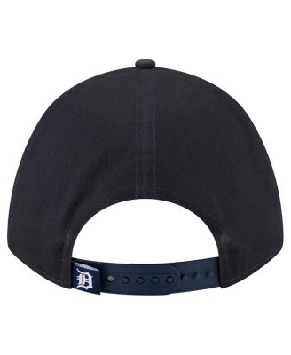 Women's Navy Detroit Tigers Metallic A-Frame 9FORTY Adjustable Hat