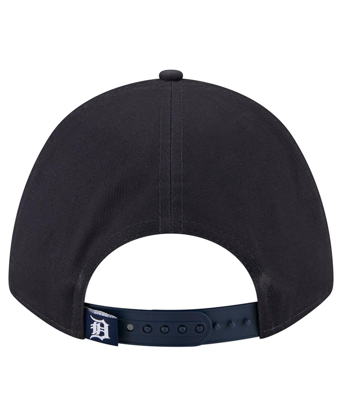 New Era Women's Navy Detroit Tigers Metallic A-frame 9forty Adjustable Hat In Blue