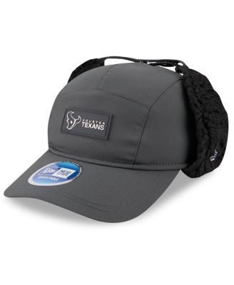 New Era - Men's Charcoal Houston Texans 2025 Sideline Cold Weather Runner Dog Ear Adjustable Hat