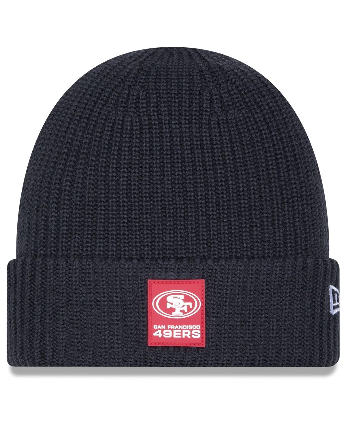 New Era Men's Charcoal San Francisco 49ers 2025 Sideline Cold Weather Cuffed Knit Hat