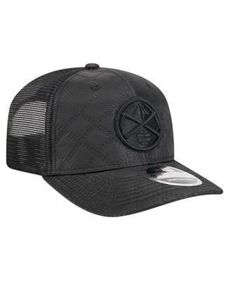 Men's Black Denver Nuggets Quilted 9SEVENTY Trucker Adjustable Hat