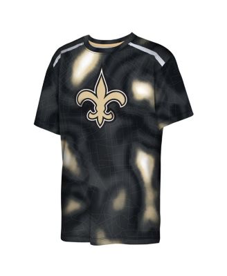Big Boys and Girls Black New Orleans Saints End Zone Dri-Tek T-Shirt