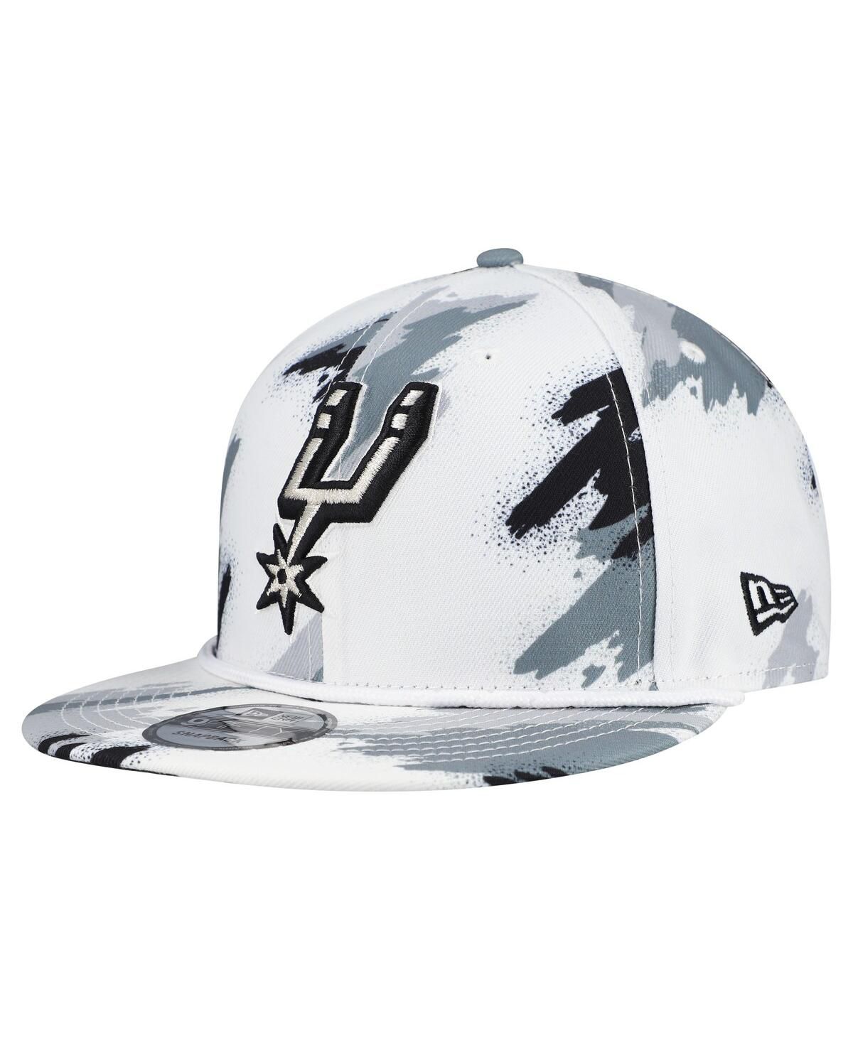 Мужская белая бейсболка San Antonio Spurs Paint 9FIFTY Snapback