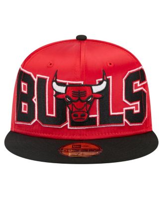 Men's Red/Black Chicago Bulls Satin Two-Tone 59FIFTY Fitted Hat