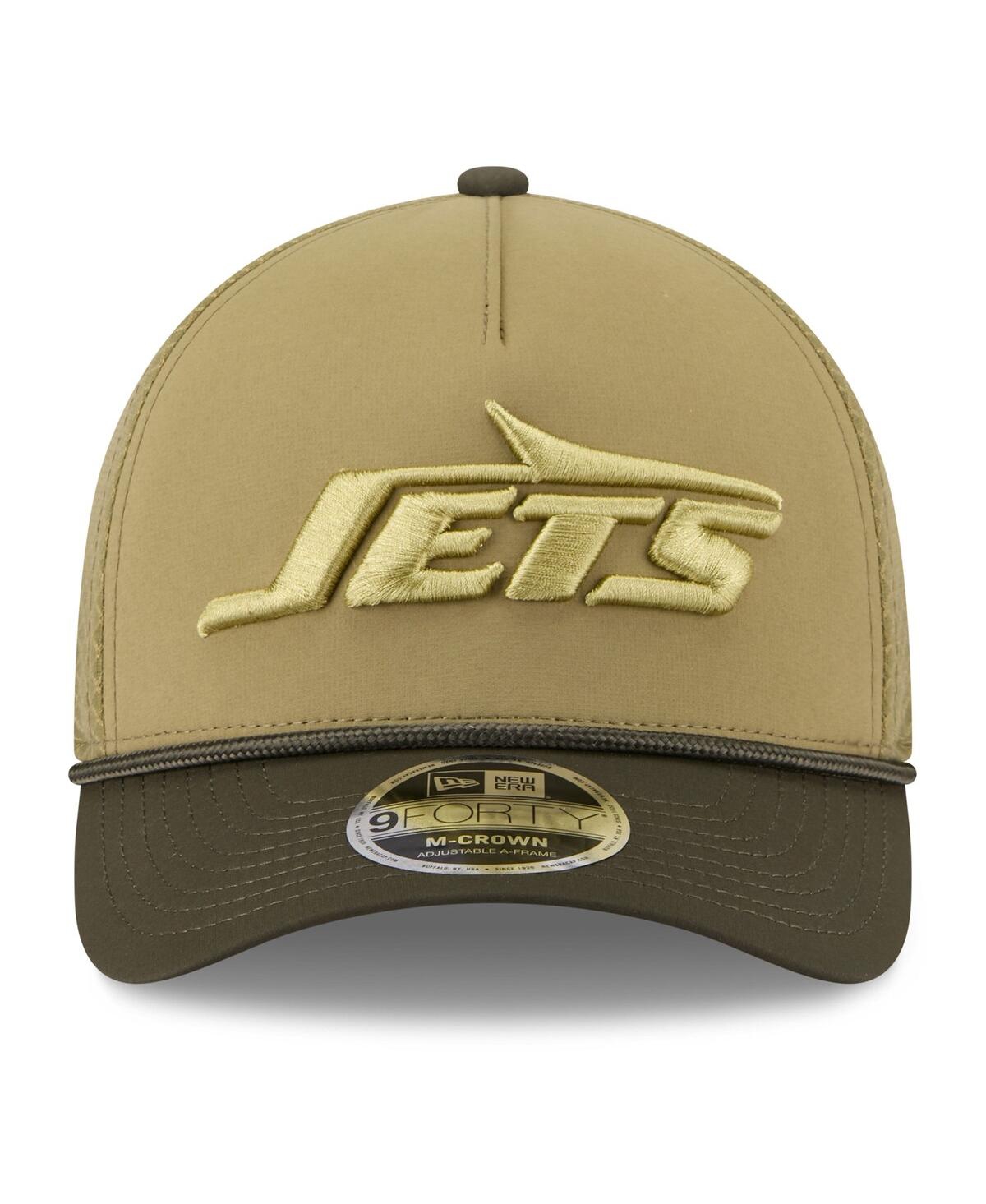 New Era Men's Green New York Jets 2025 Salute To Service 9forty A-frame M-crown Adjustable Hat In Green