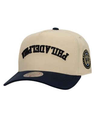 Mitchell & Ness - Men's Cream/Navy Philadelphia Union Upside Down Pro Pinch Snapback Hat