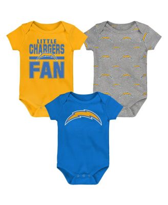 Outerstuff - Newborn Los Angeles Chargers Little Tike 3-Piece Bodysuit Set