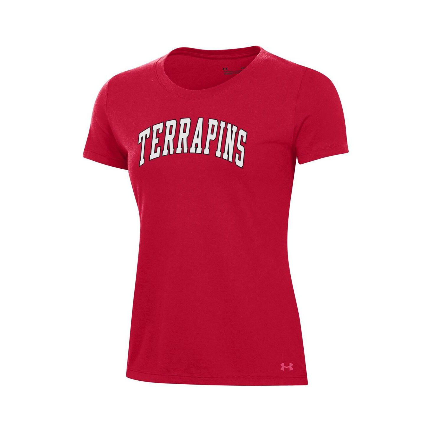 Женская футболка Under Armour Red Maryland Terrapins Essentials 2-Hit Performance — фото 2