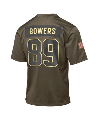 Big Boys and Girls Brock Bowers Olive Las Vegas Raiders 2025 Salute to Service Game Jersey
