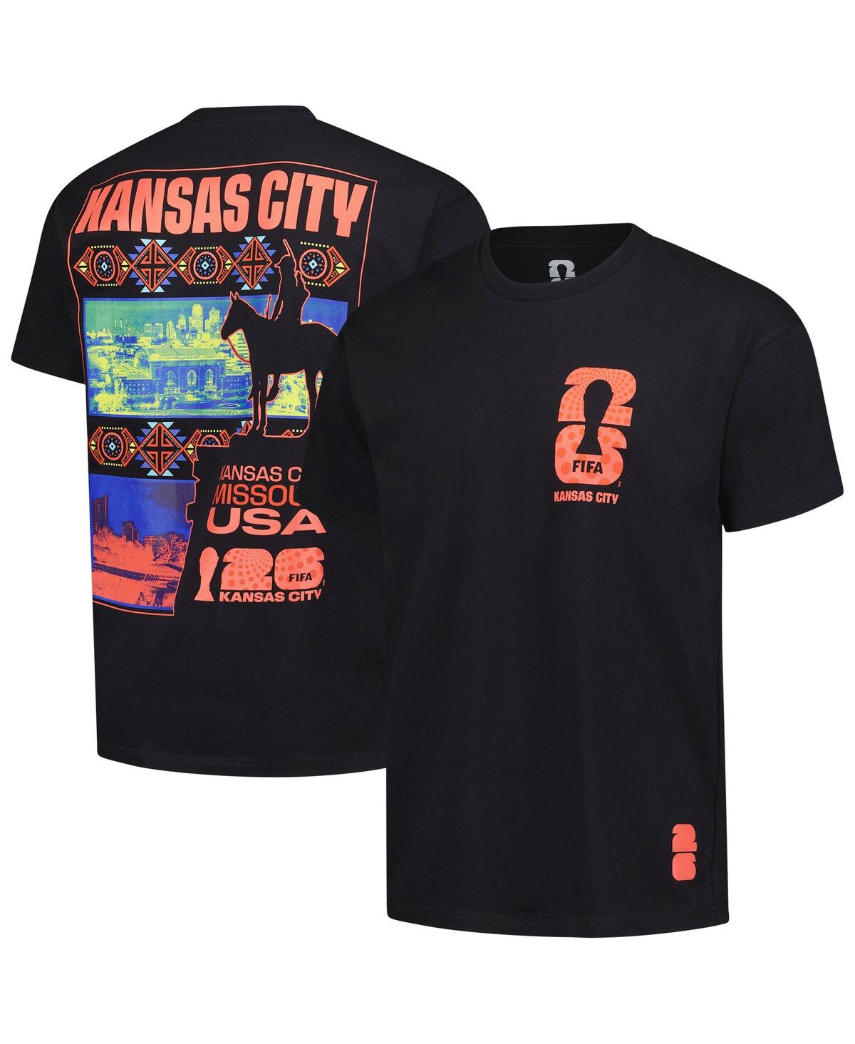 Outerstuff Men's Black 2026 Fifa World Cup Kansas City Host City Local Oversized T-shirt