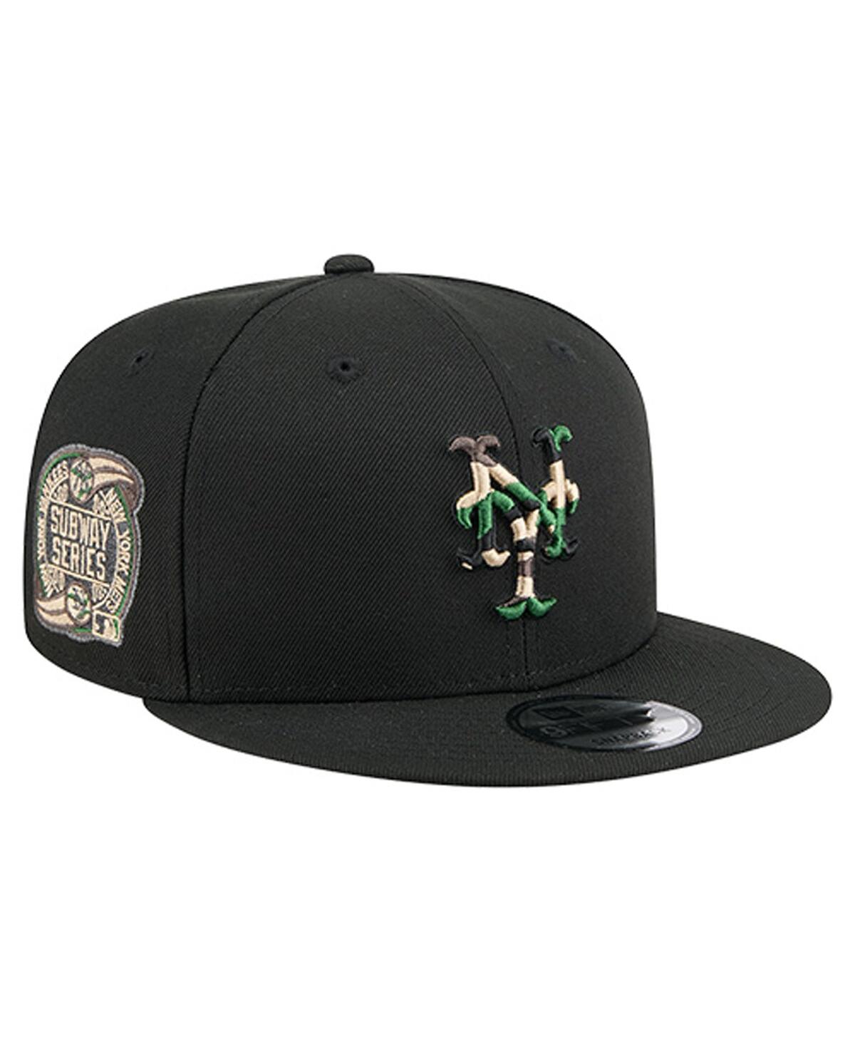 New Era Men's Black New York Mets Camo Subway Series 9fifty Snapback Hat In Black