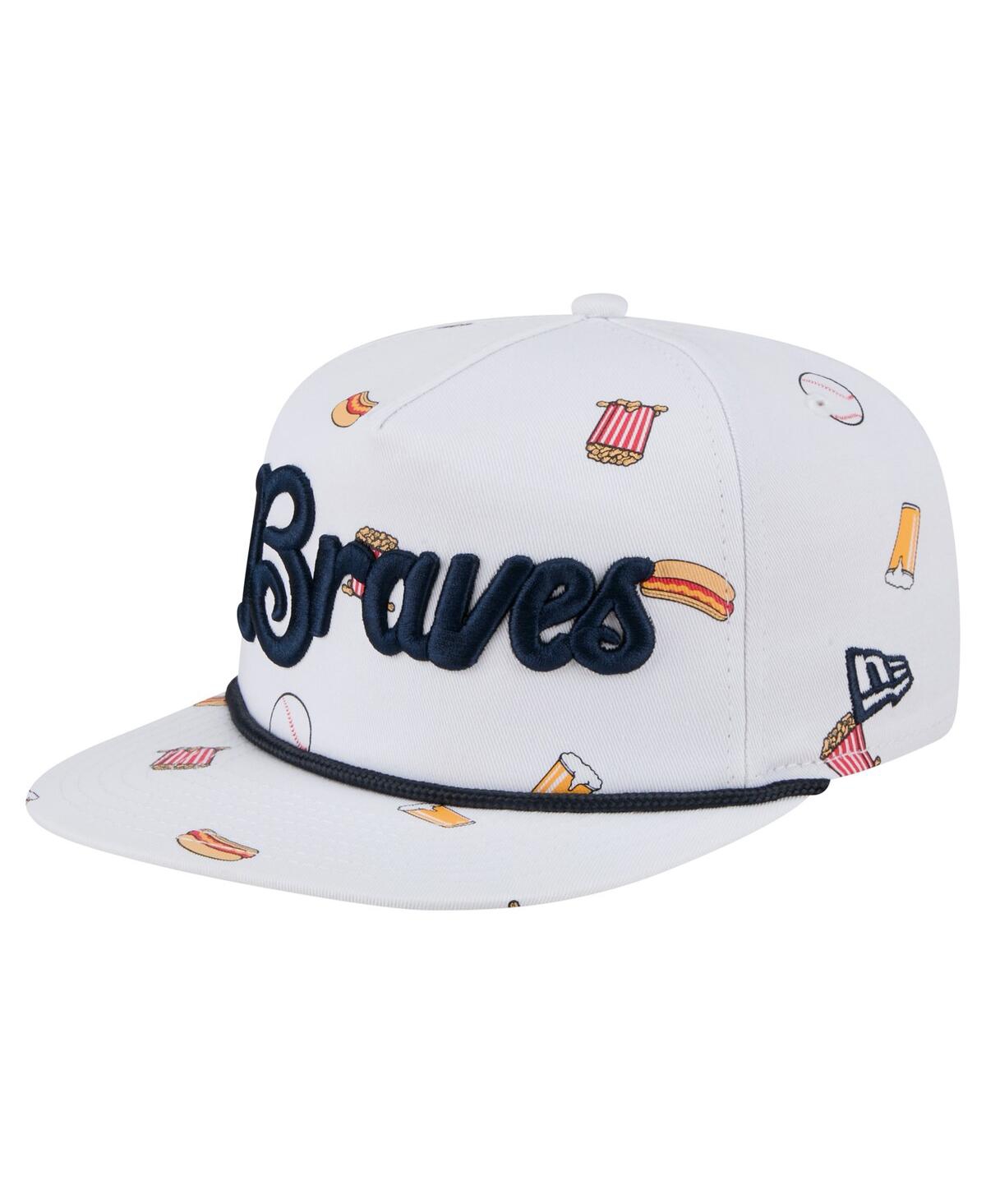 New Era Men's White Atlanta Braves Team Cheer Rope 19twenty Adjustable Hat In White