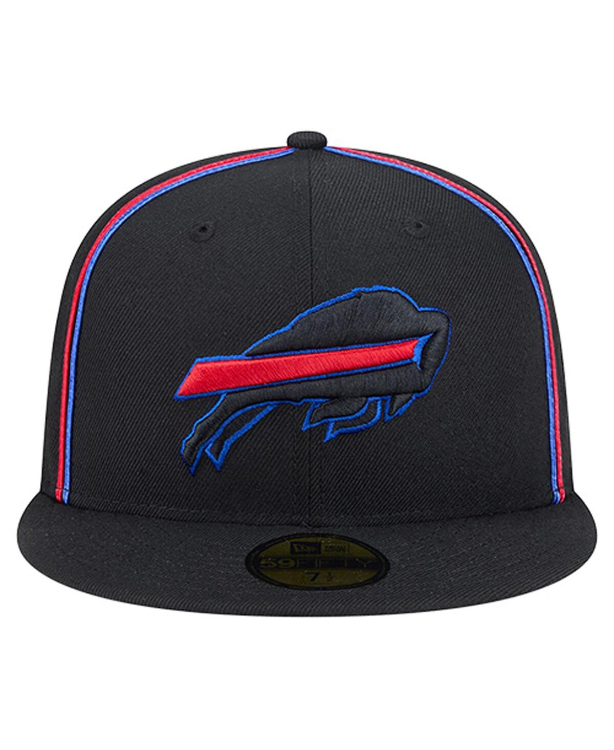 New Era Men's Black Buffalo Bills Soutache 59FIFTY Fitted Hat
