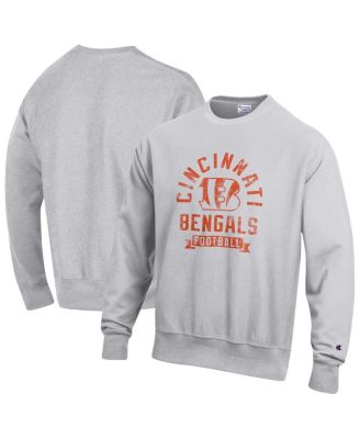 Champion - Men's Heather Gray Cincinnati Bengals Reverse Weave Fleece Pullover Sweatshirt
