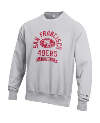 Men's Heather Gray San Francisco 49ers Reverse Weave Fleece Pullover Sweatshirt