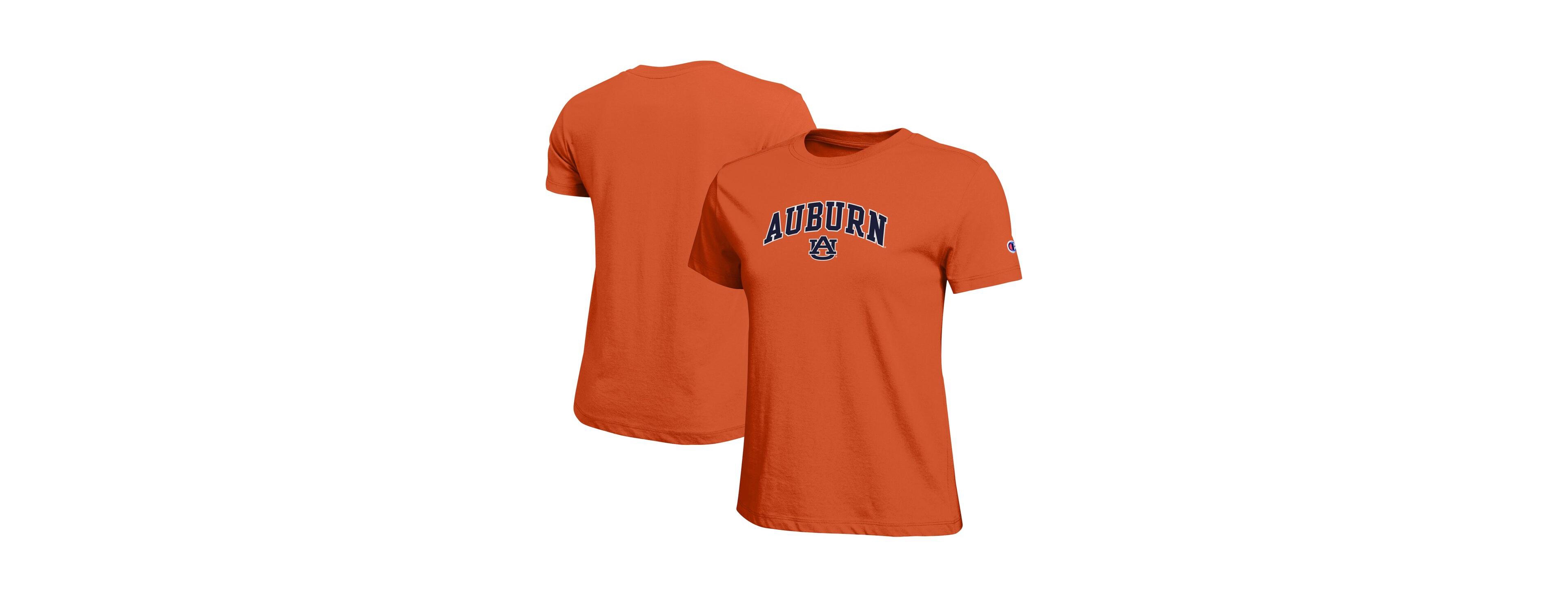 Champion Women's Orange Auburn Tigers Arched Over Logo T-Shirt