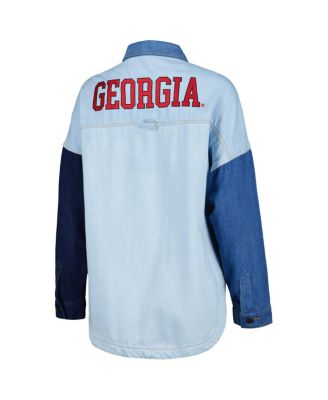 Women's Denim Georgia Bulldogs Multi-Hit Hometown Full-Snap Jacket