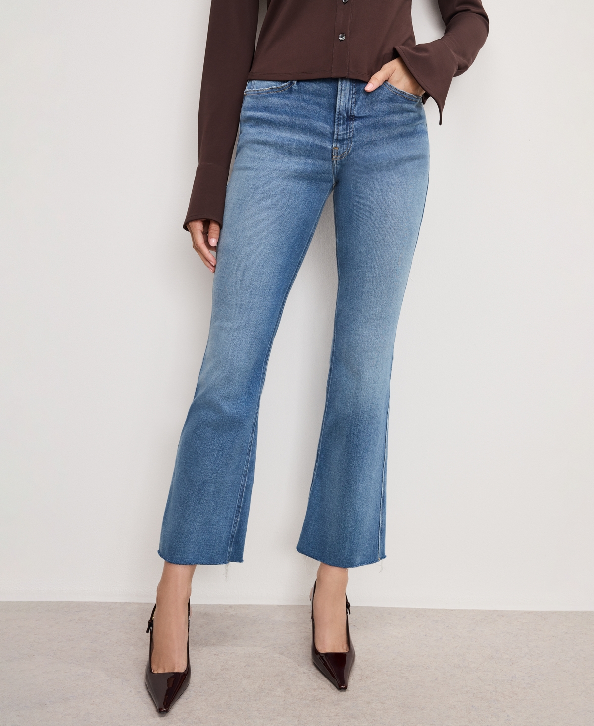 Good American Women's Good Baggy High-rise Jeans, Regular And Plus In Blue
