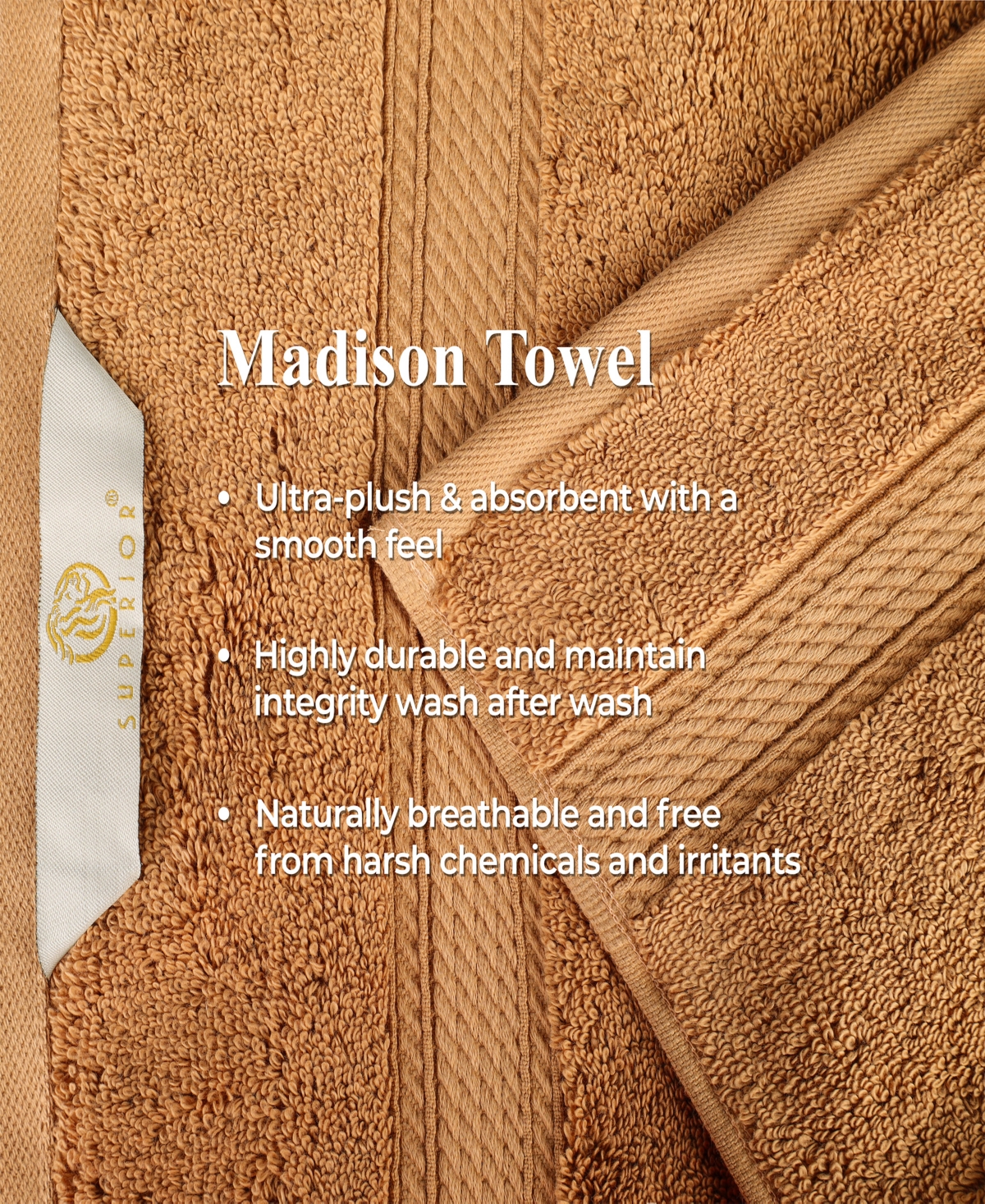 Superior 100% Egyptian Cotton 2-pc Bath Sheet Set In Brown