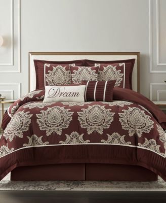 Therese Damask 7-Pc. Comforter Set, Queen
