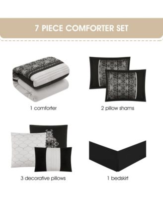 Charley Geometric 7-Pc. Comforter Set, Queen