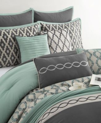 Caval Geometric 10-Pc. Comforter Set, Queen