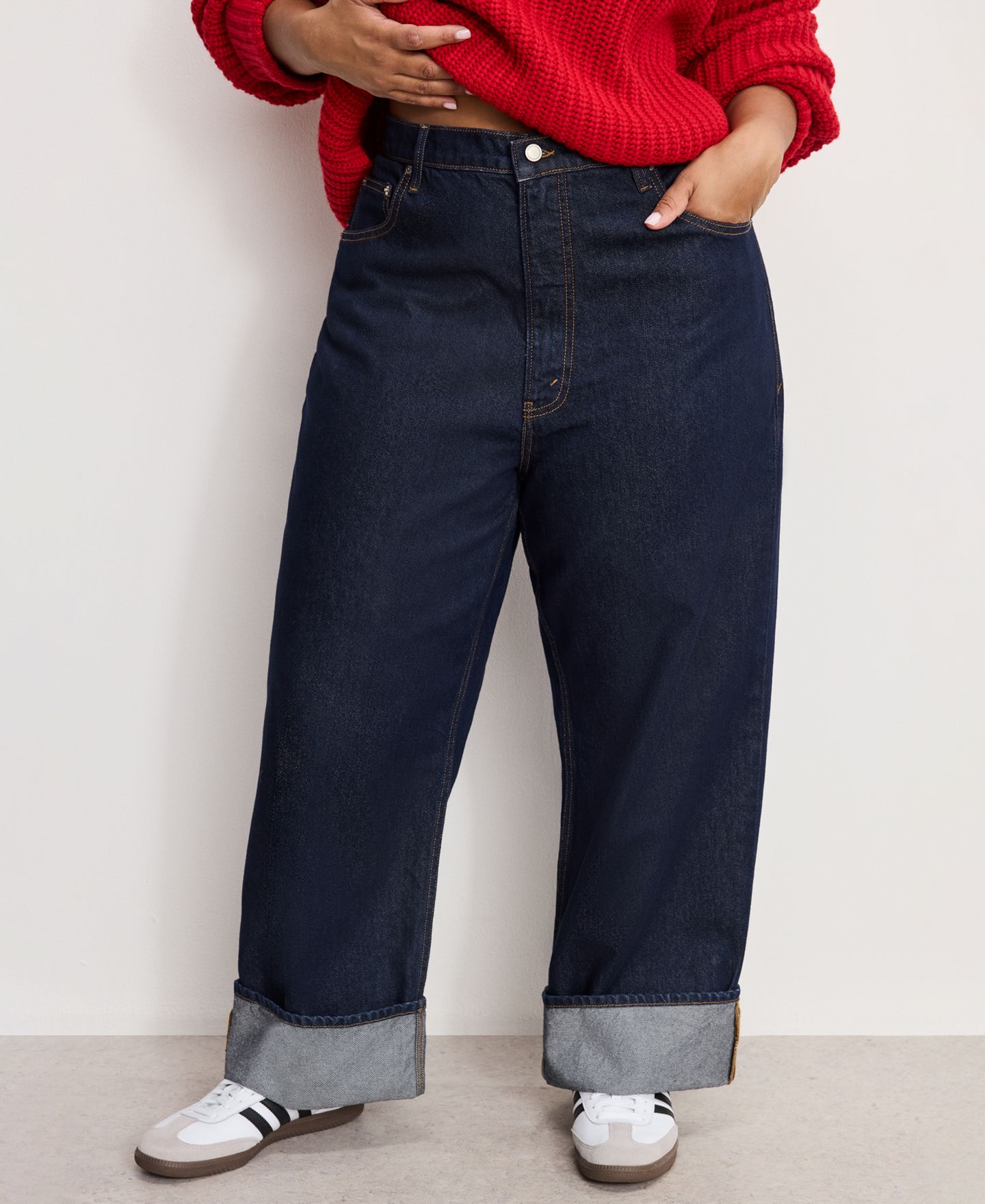 Женские джинсы Good American Good Relaxed Baggy Low-Rise Jeans, Regular and Plus, цвет: Индиго — фото 8