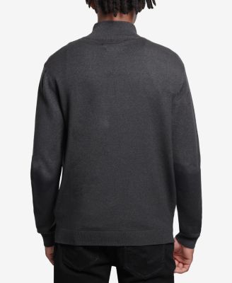 Men's Full Zip Mock Neck Sweater