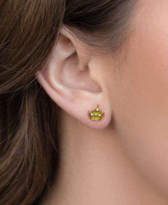 Gold Plated Pixar Toy Story Crystal Alien Studs