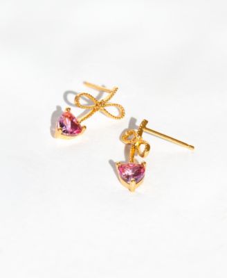 Crystal Heartstrings Dangle Earrings