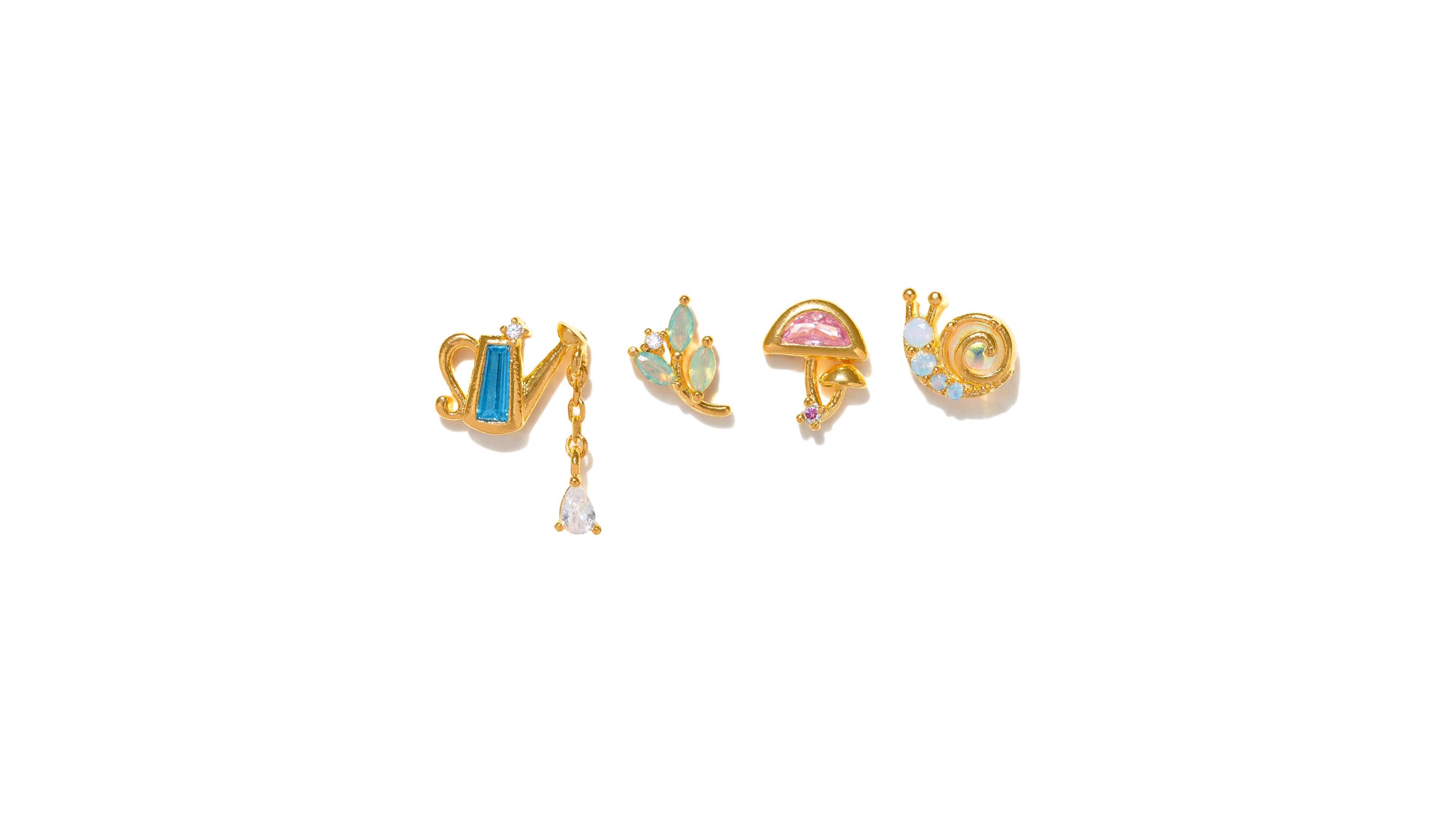 Girls Crew Crystal Multi-Color Garden Girl Stud Set