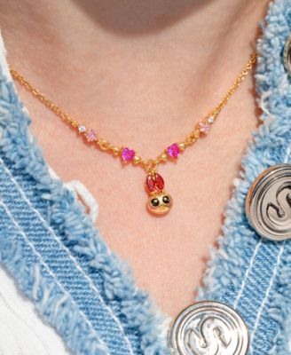 Crystal The Powerpuff Girls Gold Plated Blossom Necklace