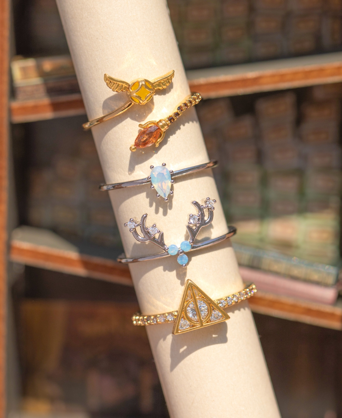 Girls Crew Harry Potter Patronus Crystal Ring Set